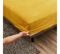 Tfbhl Winter Elastic ajusté tôle Double lit à Double lit de lit de lit de lit de Velours Chaud à la Couverture de Matelas en Velours Doux Protecteur (Couleur: D, Taille: 120x200x25cm)