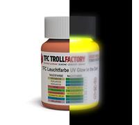 TFC Peinture UV Glow In The Dark Couleur du jour RAL2012 Orange saumon - Couleur de nuit RAL1016 Jaune Soufre 50 g
