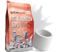 TFC Plâtre d'albâtre blanc naturel 5 kg I Pâte de coulée pour moules en silicone à peindre et à modeler Empreinte de main et de pied I Très fin
