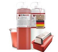 TFC Silicone Caoutchouc Type 3 I Silicone de duplication moyen-dur I Fonte au plomb et au zinc, résistant à la chaleur I 1 kg (2 x 500 g)