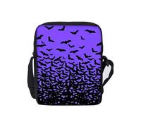 TFDGDGH Bats Daily Single Sided Messenger Bag pour Garçon/Filles Enfants Meilleurs Cadeaux 3D Dessin Animé Casual Adolescent Sac à bandoulière