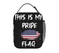 TFDGDGH C’est ma fierté Drapeau USA Amérique 4 de Juillet Sac à Lunch isolé Conteneur Alimentaire Boîte à bento réutilisable pour Le Voyage