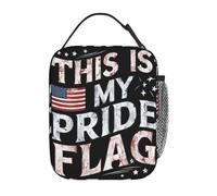 TFDGDGH C’est ma fierté Drapeau USA Amérique 4 Juillet Sac à Lunch isolé Sac Alimentaire Glacière Portable Boîte à bento Thermique pour Bureau Scolaire