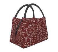 TFDGDGH Équations de Physique Bourgogne Resuable Boîte à Lunch Professeur de mathématiques Professeur de Sciences Cadeau géométrique Glacière Thermique Sac à Lunch Isotherme pour Aliments