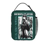 TFDGDGH Muichiro Tokito Blue Design Sac à Lunch isolé Haute capacité Anime Demon Repas Conteneur Sac Thermique Boîte à Lunch fourre-Tout