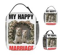 TFDGDGH My Happy Marriage Lunch Bag Boîte à Lunch de Bureau pour Les Femmes Sacs à Lunch Thermiques imprimés Mignons Sac Isotherme Portable étanche