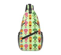 TFDGDGH Nouilles & Copains Micro Super Simple Sling Sacs Poitrine Bandoulière Sac à Dos Randonnée Voyage Sacs à Dos Comptines Chansons Cool