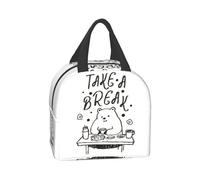 TFDGDGH Ours Mignon Prendre Une Pause Sac à Lunch Femmes Hommes glacière boîtes à Lunch Thermiques pour Adultes Bureau Enfants Sac pour Ordinateur Portable Retour à l’école