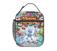 TFDGDGH Sac à Lunch Isotherme personnalisé My Singing Monsters pour Jeux vidéo Glacière Thermique Boîte à bento Travail Voyage Scolaire Sacs fourre-Tout remboursables