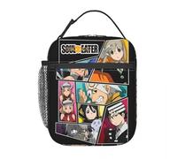TFDGDGH Soul Eater Comics Anime Sac à Lunch isolé thermiquement pour Bureau Boîte à bento Portable Boîte à Lunch Isotherme