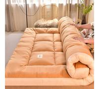 TFDRSEXVD Matelas futon rembourré, Matelas de Sol Japonais matelassé, épais, Pliable, Respirant, pour canapé de Camping,Flesh,90x190cm