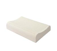 TFDRSEXVD Oreiller en Latex 100% Naturel, Oreiller à émulsion à mémoire de Forme, Oreiller Contour du Cou Cervical pour Dormir sur Le côté, Dormir sur Le Dos et Le Ventre,Flat Type,50x30x7/9cm