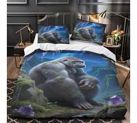 TFEDACVSS Balle de Golf près du Trou Parure de Lit 3D Effet Microfibre Hypoallergique Super Douce Housse de Couette Fermeture Éclair Douce Ultra Douce for Couple Amoureux King（220x240cm）