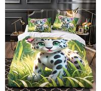 TFEDACVSS Chatons Mignons Housse de Couette 3D Effet Microfibre Ultra Douce Super Douce Chatons bébés poilus Parure de Lit Fermeture Éclair Douce Hypoallergique for Enfant Super King（260x220cm）