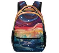 TFEDACVSS Ciel nocturne de la forêt - Art fantastiqueSac À Dos Sac A Dos Scolaires Voyage Sac D'école Décontracté Enfants Pour Des Garçons Filles EnfantsOne Size