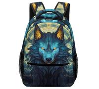 TFEDACVSS Digital Wolf Art - Fantasy Conception mystiqueSac À Dos D'école Sac A Dos Lycée Pour Sac D'école Décontracté Enfants Sac À Dos PourEnfants Et AdolescentsOne Size
