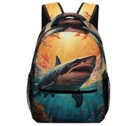 TFEDACVSS Grande attaque de requin blancSac De Voyage Cartable Garçon Lycée Pour Sac À Dos Grande Capacité Adolescents Sac À Dos PourEnfants Et AdolescentsOne Size