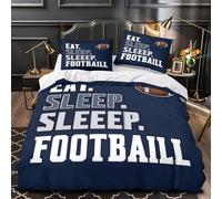 TFEDACVSS Humour footballistique Parure de Lit 3D Effet Microfibre résistante Hypoallergique Housse de Couette Fermeture Éclair Super Douce Confortable for Couple Amoureux Single（135x200cm）