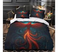 TFEDACVSS Hurlement du Loup Mythique Housse de Couette Imprimé en 3D Super Douce Respirante Parure de Lit Microfibre Hypoallergique Fermeture Éclair Léger for Hommes Enfants King（220x240cm）