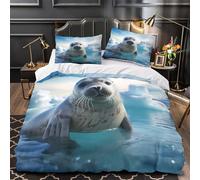 TFEDACVSS Les Tortues Marines nagent Housse de Couette 3D Effet Microfibre Ultra Douce Confortable Parure de Lit Fermeture Éclair Hypoallergique Résistante for Filles Ado King（220x240cm）