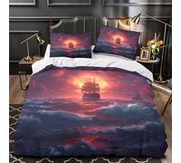 TFEDACVSS Les Tortues Marines nagent Housse de Couette 3D Effet Ultra Douce Hypoallergique Parure de Lit Microfibre résistante Fermeture Éclair Léger for Hommes Super King（260x220cm）