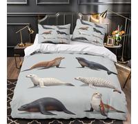 TFEDACVSS Les Tortues Marines nagent Housse de Couette Imprimé en 3D Ultra Douce Confortable Parure de Lit Microfibre Hypoallergique Fermeture Éclair Résistante for Filles Ado King（220x240cm）