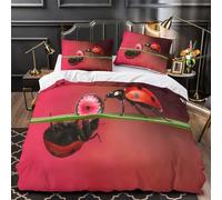 TFEDACVSS Martin-pêcheur perché Parure de Lit 3D Effet Microfibre Hypoallergique Confortable Nature Florale Housse de Couette Ultra Douce Fermeture Éclair Respirante for Ado King（220x240cm）