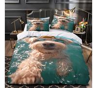 TFEDACVSS Mignon Poussin Qui Jette Un Coup d'œil Parure de Lit Imprimé en 3D Microfibre résistante Léger Housse de Couette Fermeture Éclair Super Douce for Femmes Super King（260x220cm）