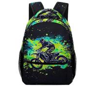 TFEDACVSS Motocross Rider Action-Dynamique Splatter Art StyleSac À Dos D'école Sac A Dos Université Sac À Dos De Voyage Adolescents Sac À Dos PourEnfants Et AdolescentsOne Size