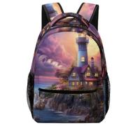 TFEDACVSS Phares côtiersSacs À Dos Enfant Cartable bâtiment Université Sac À Dos Grande Capacité Adolescents Cartables Scolaires Grande CapacitéOne Size