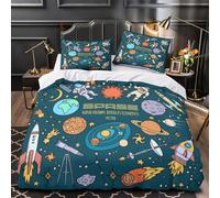 TFEDACVSS Scène de Bataille Spatiale Housse de Couette Imprimé en 3D Microfibre Hypoallergique Léger Parure de Lit Fermeture Éclair Super Douce Confortable for Garçon Double（200x200cm）