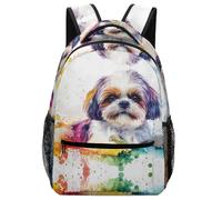 TFEDACVSS Shih Tzu Compagnon ArtCartables Enfant Cartable Animaux Loisirs Sac D'école Décontracté Adolescents Pour École Excursion Camping VoyageOne Size