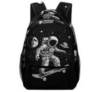 TFEDACVSS Skateboarding de l'astronaute - Illustration d'aventure spatialeSac À Dos D'école Sac A Dos Université Sac À Dos De Voyage Adolescents Sac À Dos PourEnfants Et AdolescentsOne Size