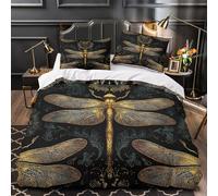 TFEDACVSS Tête de Dragon Parure de Lit Microfibre 3D Imprimée Douce Respirante Créature Mythique Fantastique Housse de Couette Fermeture Éclair Ultra Douce Résistante for Fille King（220x240cm）