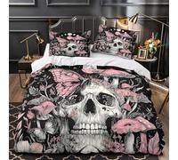 TFEDACVSS Trio de caniches Roses Housse de Couette Imprimé en 3D Douce Hypoallergique Salon Vintage Parure de Lit Microfibre résistante Fermeture Éclair Respirante for Filles Ado King（220x240cm）