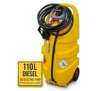 TFF Réservoir Diesel Mobile 110L. Pompe diesel 12 V DC, débit de 40 l/min et Tuyau Antistatique de 3 Mètres, Station de Service Mobile avec Pistolet de Ravitaillement pour un Ravitaillement Efficace
