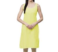 TFGO Caraco pleine longueur en coton pour femme | Jupon long à porter | Nuit grande taille, Jaune fauve, XXL