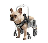 TFGXUE Fauteuil roulant pour animal de compagnie - Pieds arrière - Dimensions S - Longueur réglable, largeur et hauteur - Poussette légère et stable - Pour chiens avec pattes arrières blessées ou