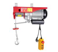 TFGXUE Treuil électrique 230 V, télécommande, palan à chaîne, 400 à 800 kg, moteur en cuivre 10 m/min, câble électrique avec dispositif d'arrêt d'urgence, IP40