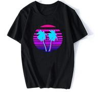 TFHBNMXD Aesthetics Tree T-Shirts Summer MenWomen Vintage Vaporwave 90S T Shirt Aesthetic Clothes Camisetas Hombre Black Manches Courtes(Medium)
