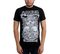 TFHBNMXD Asking Alexandria Skull Stack Pile of Bones Slim Fit T Shirt Manches Courtes(X-Large)