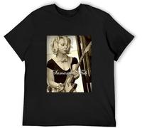 TFHBNMXD Best Samantha Fish Singer Songwritter Guitaris American Men's T-Shirt Black Manches Courtes(Large)