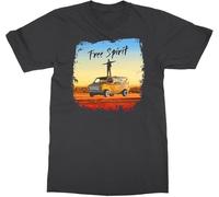 TFHBNMXD Country American Teen Fan Lovely-Khalid Free Spirit Men's Work t Shirts for Men Black Manches Courtes(3X-Large)