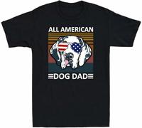 TFHBNMXD Dog Men's American Retro Top Funny Dog Slim Fit T Shirt Mens Gift Christmas Dad Pet Lover All Manches Courtes(X-Large)