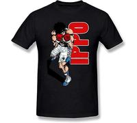 TFHBNMXD Hajime No Ippo T Shirt Short Sleeve Custom Mens T-Shirt Hipster Summer Big Size O-Neck Cotton Clothes for Men Manches Courtes(Large)