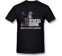 TFHBNMXD Happwan Brothers Osborne Stay A Little Longer Men's T-Shirt Black Manches Courtes(Small)