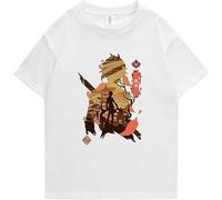 TFHBNMXD HarajukuGame Genshin Impact Hoodie Zhongli Long Sleeve Sweatshirt Genshin Impact Short Sleeve T-Shirt Manches Courtes(XX-Large)