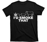 TFHBNMXD I'd Smoke That Pot Head Marijuana Mens T-Shirt Manches Courtes(XX-Large)