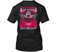 TFHBNMXD Lightn If You Think My Hands are Full T Shirt You Should See My Heart T Shirt Manches Courtes(XX-Large)