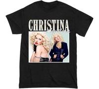TFHBNMXD Men T Shirt Vintage Christina Aguilera T-Shirt Tshirt Manches Courtes(XX-Large)